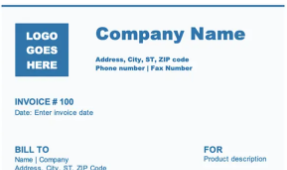 Basic business invoice